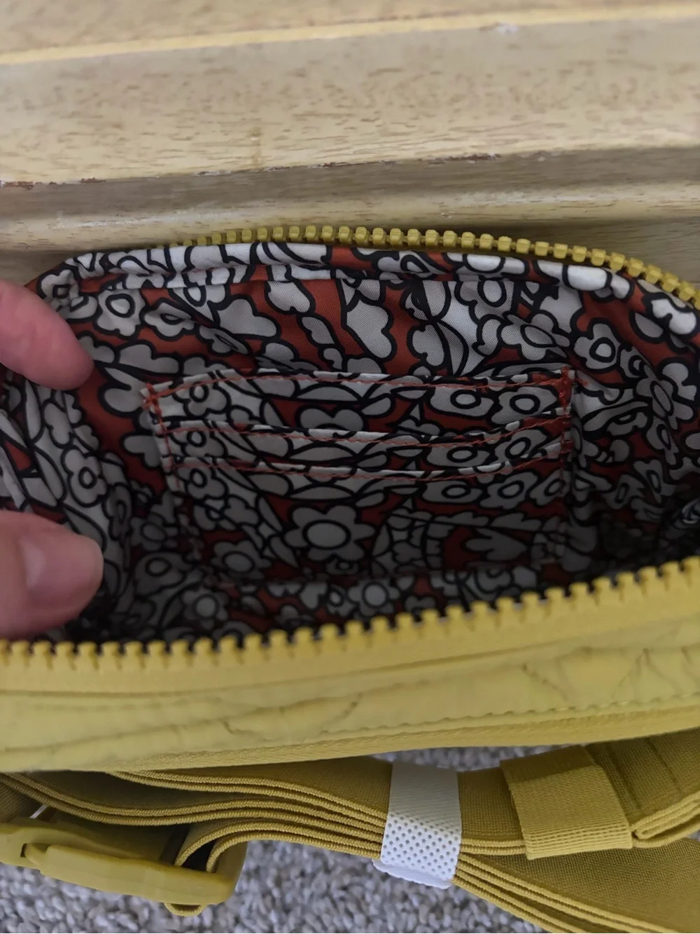Vera Bradley Quilted Yellow Shoulder Bag